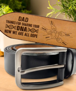 Thanks For Sharing Your DNA - Personalized Engraved Leather Belt