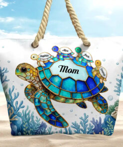 Alternative view of Turtle Mom Grandma - Personalized Beach Bag