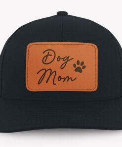 Dog Mom Hat, Leather Patch Hat, Gift For Dog Mom