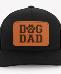 Dog Dad Hat, Leather Patch Hat, Gift For Dog Dad