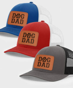 Alternative view of Dog Dad Hat, Leather Patch Hat, Gift For Dog Dad